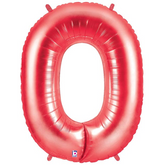 40 Inch Red Oversized Foil Balloon Numbers 0-9